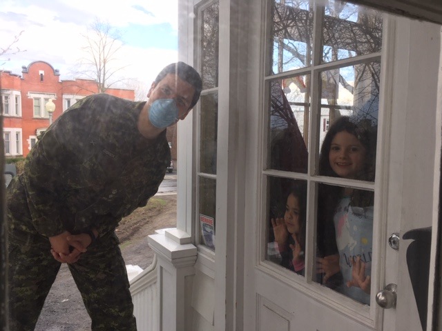 Alain and his family in quarantine 