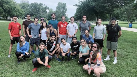 Outdoor workout for Chicago Hispanic and Latino Network members 