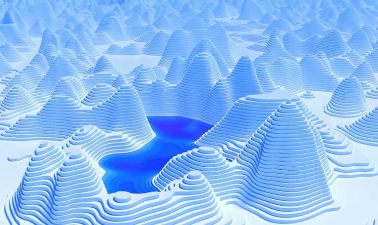 snow covered mountains