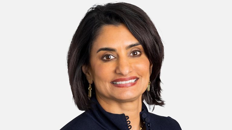 Smiling portrait image of Seema Verma, executive vice president and general manager of Oracle Health and Life Sciences