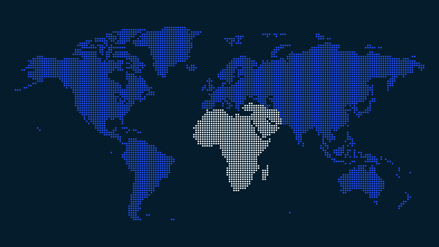 World map with Middle East and Africa highlighted