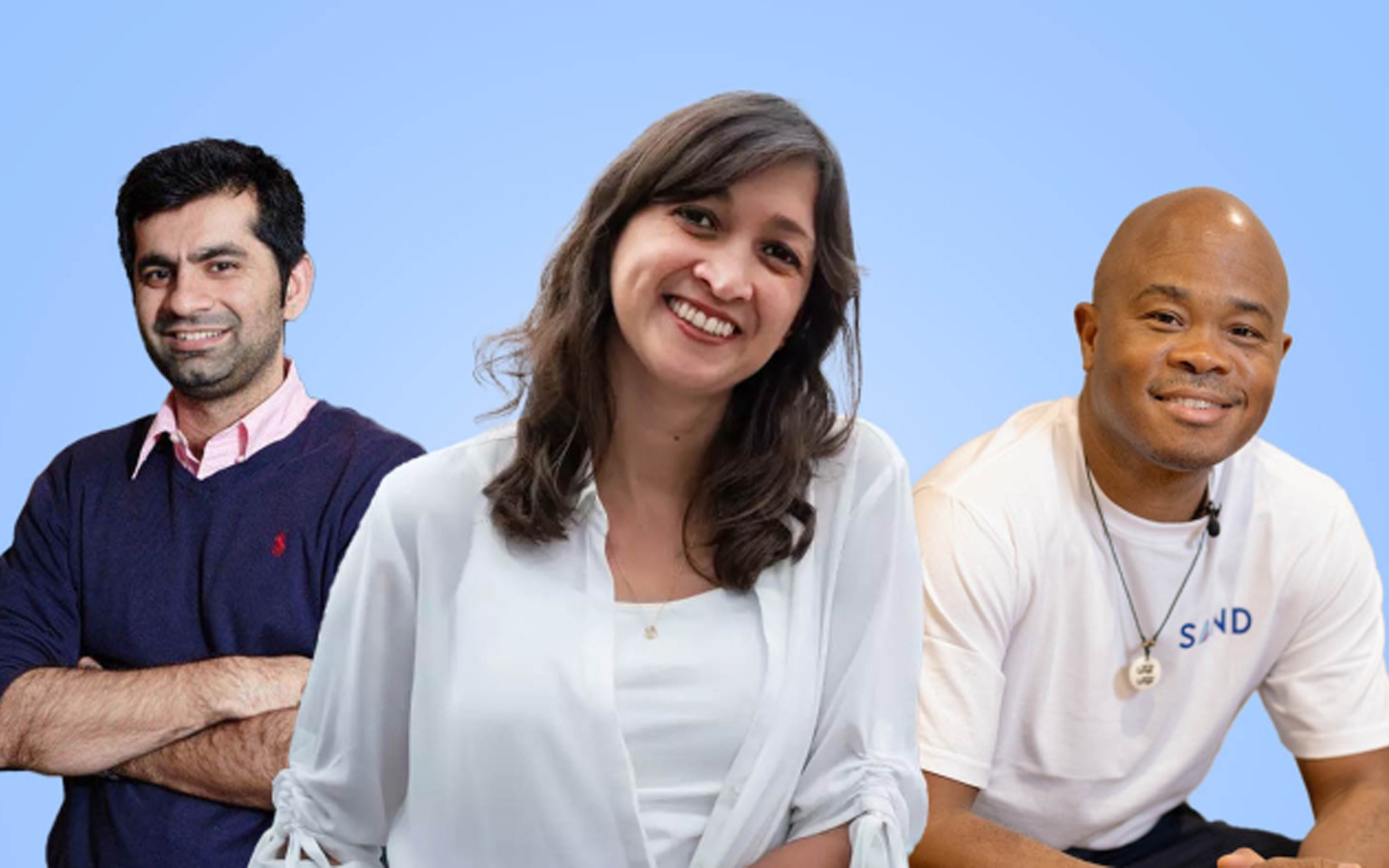 Mudassir Sheikha, Loreanne Garcia, and Fred Swaniker