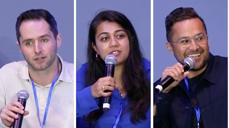 Micah, James and Natasha in a panel discussion