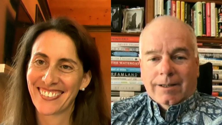 Liz Hilton Segel and Lenny Mendonca