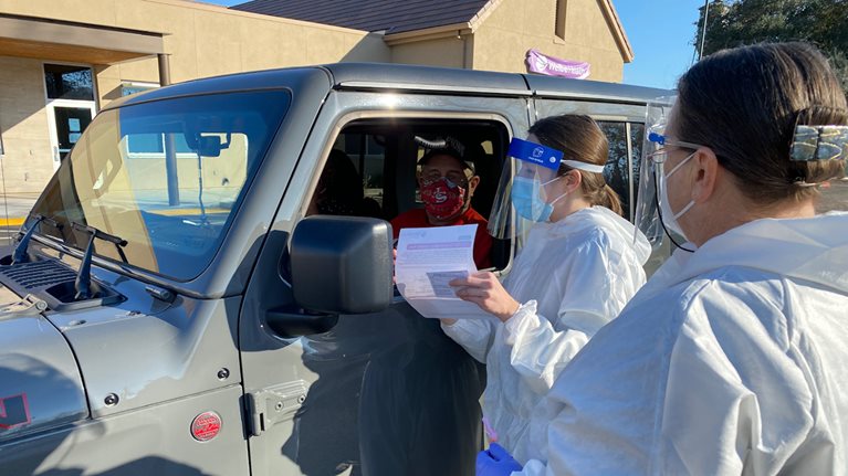 Drive through vaccinations