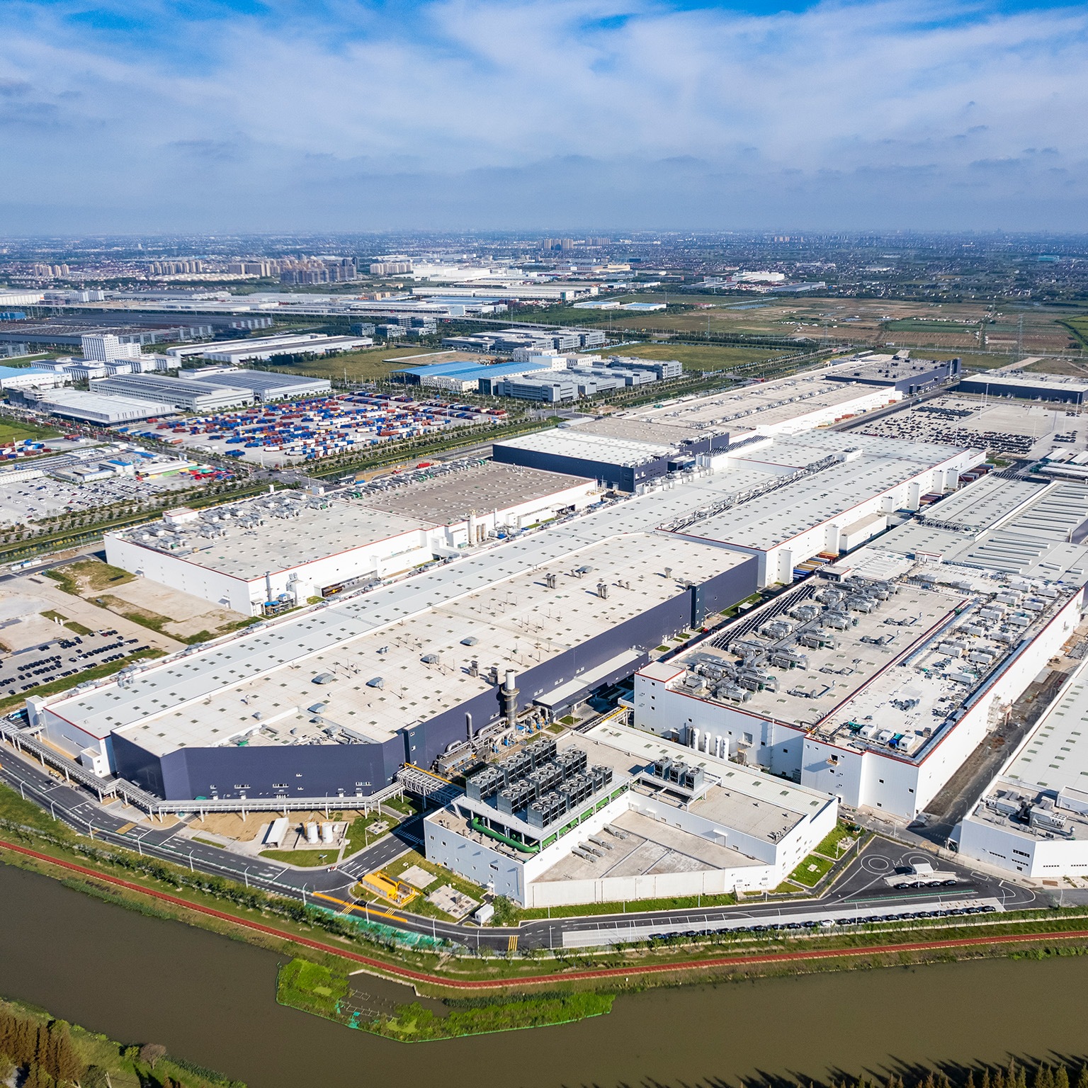 Tesla Gigafactory Shanghai - stock photo