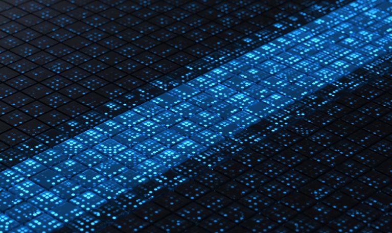 A moat of protective data runs diagonally across the digital surface.
