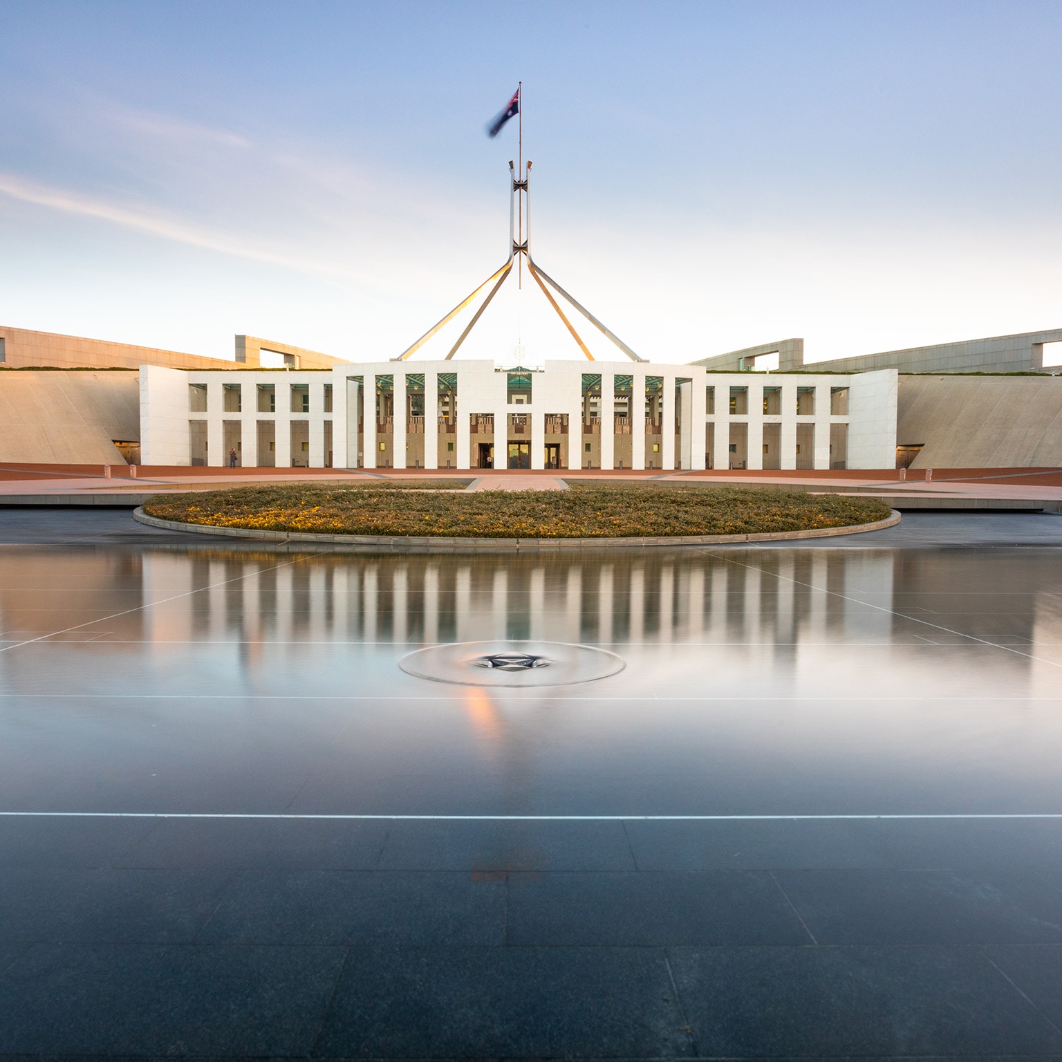 Federal Parliament House of Australia. Canberra. Capital of Australia. Australian Capital Territory. Australia. - stock photo