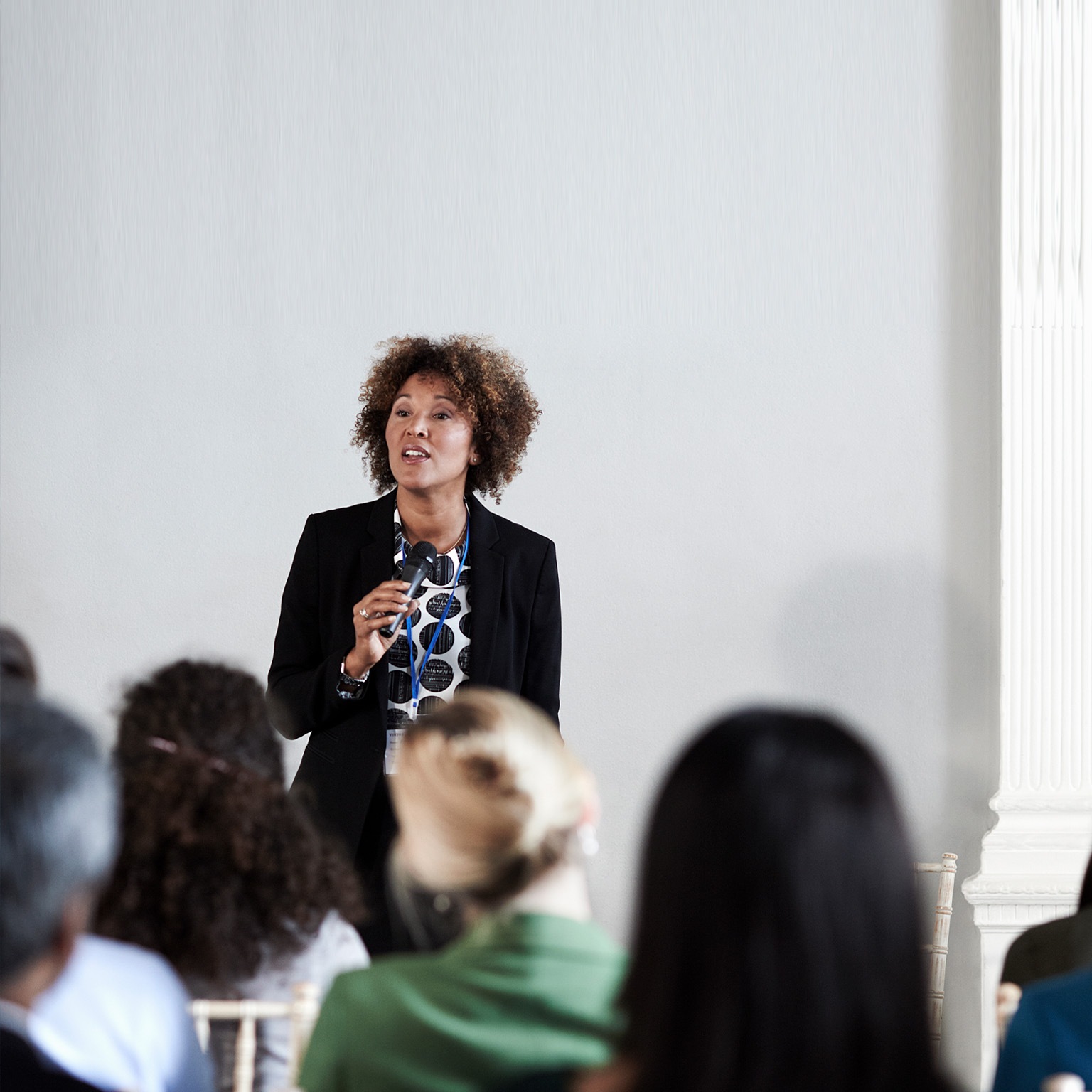 Group of people at a business conference - stock photo