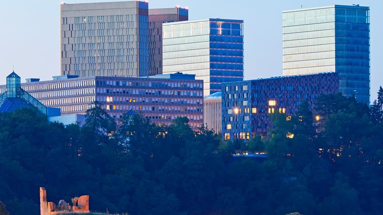 Luxembourg, View of office building