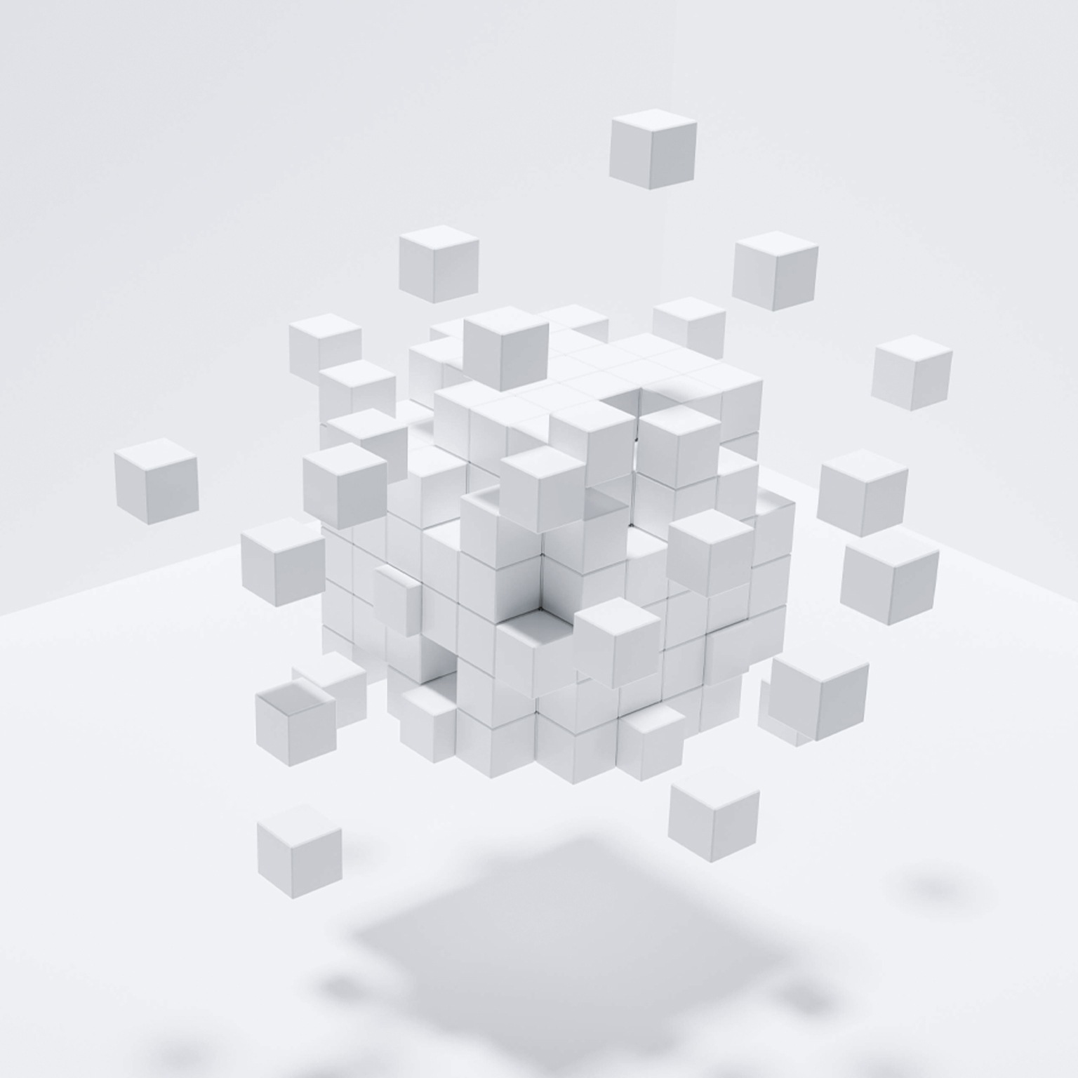 Floating cubes