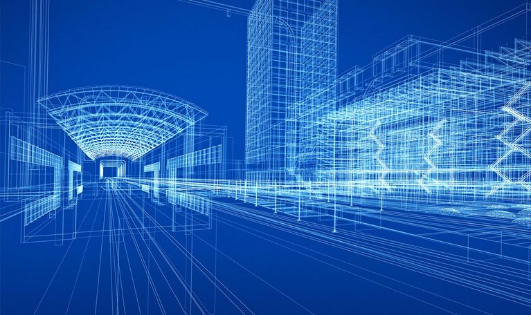 3D architecture abstract