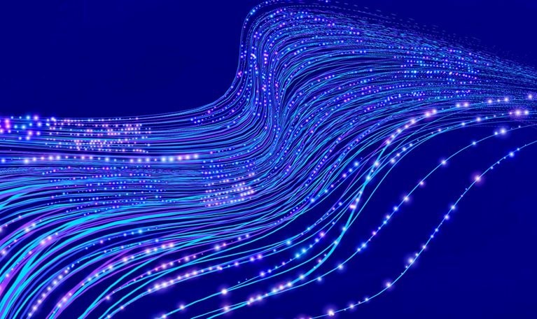 Digital data flow concept illustration