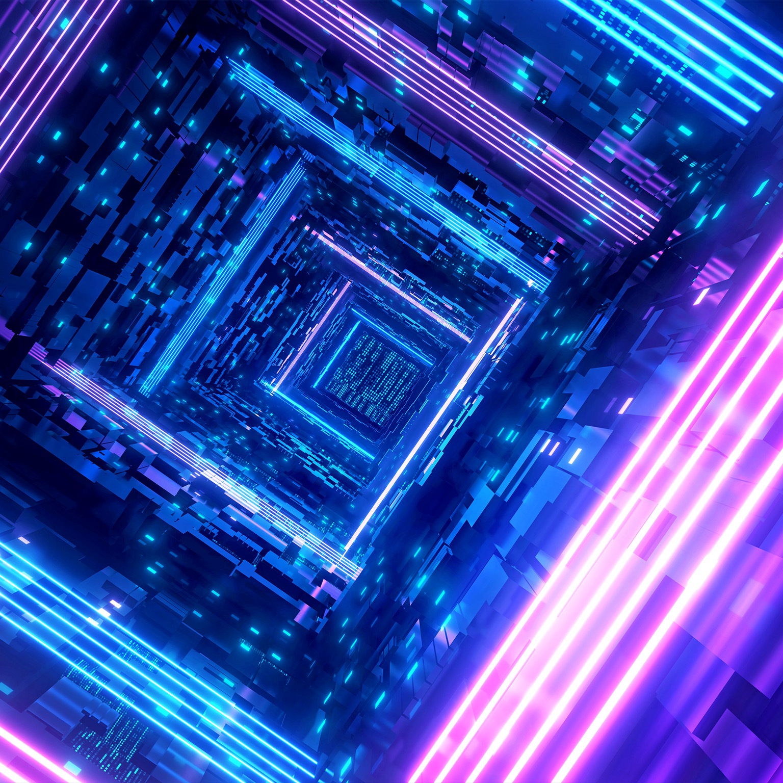 Image of a futuristic technology tunnel.