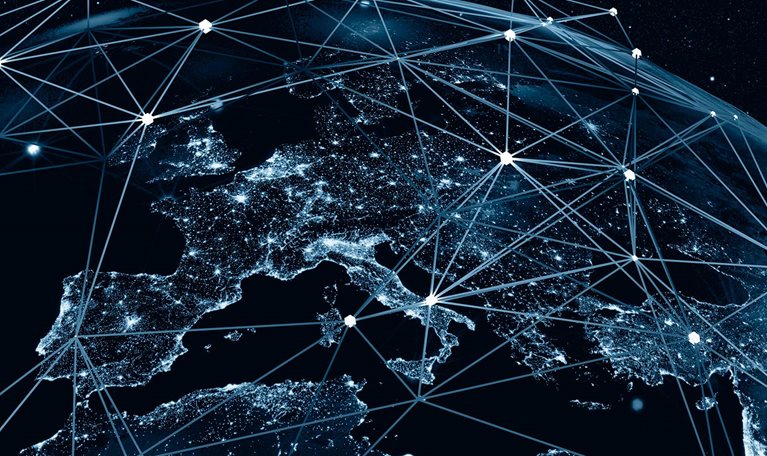 Global connections, conceptual illustration