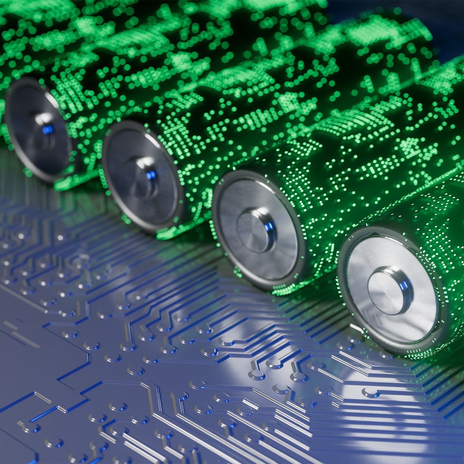 Battery renewable energy innovation EV lithium - stock photo