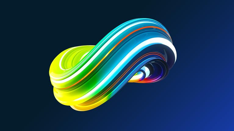 Multicoloured infinity sign