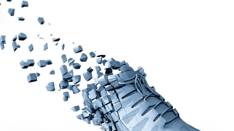 Sports shoe taking shape