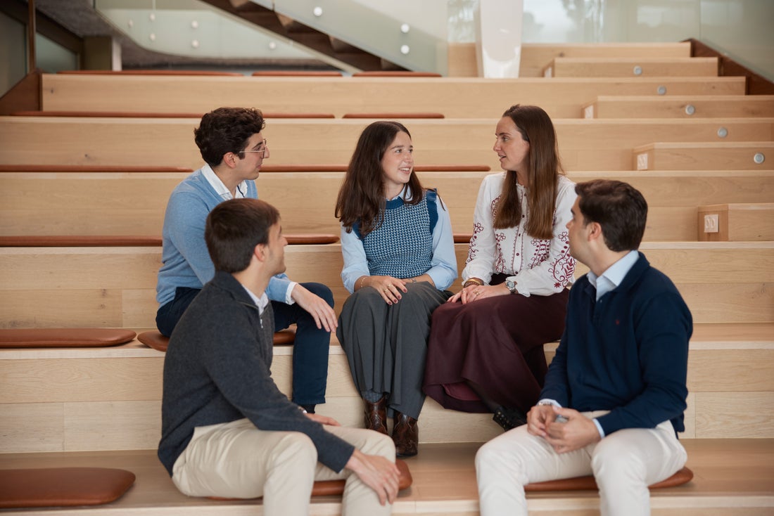 McKinsey colleagues having a conversation in an informal setting