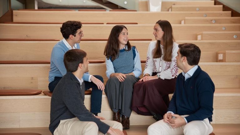 McKinsey colleagues having a conversation in an informal setting