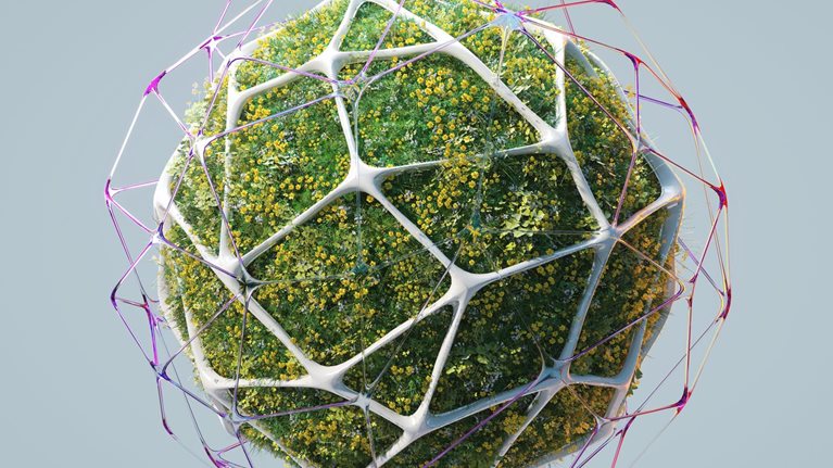 Futuristic organic sphere