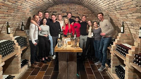 Junior Consultant Club visiting Moravian wine cellar