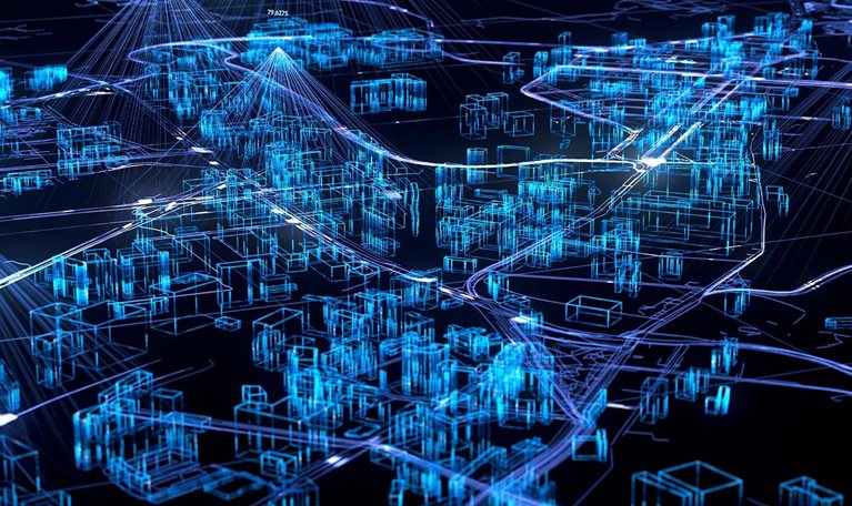 Abstract smart city concept