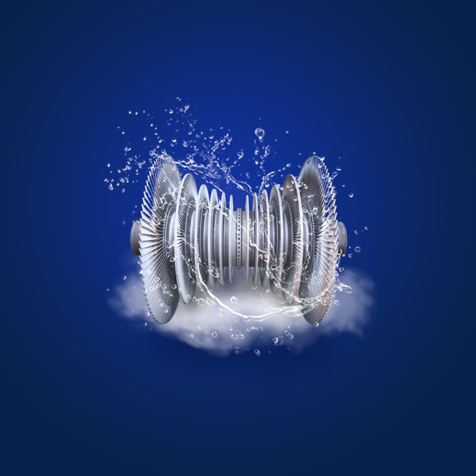 turbine spinning - illustration