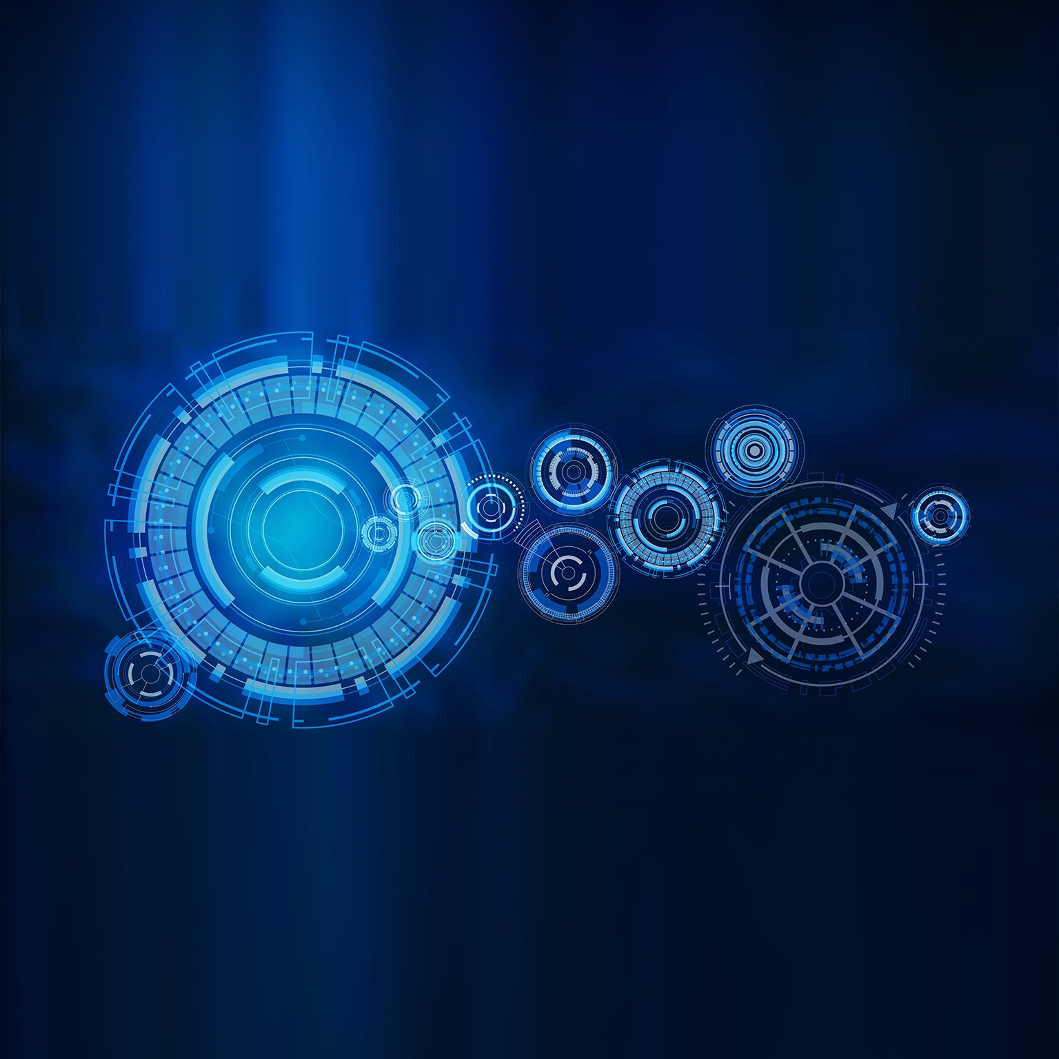 Circular hub element virtual reality of big data, technology concept.