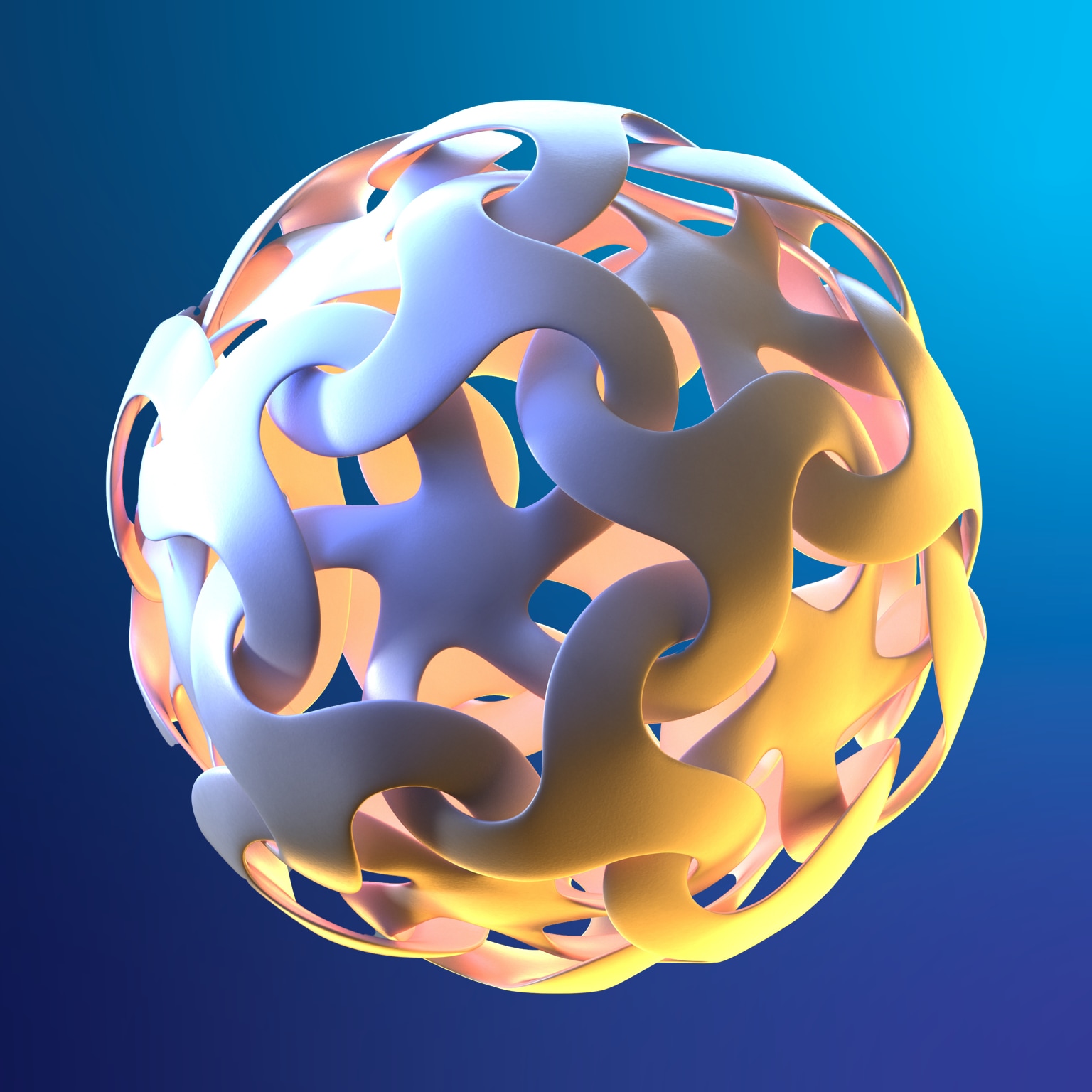 Digital generated image of abstract geometric sphere