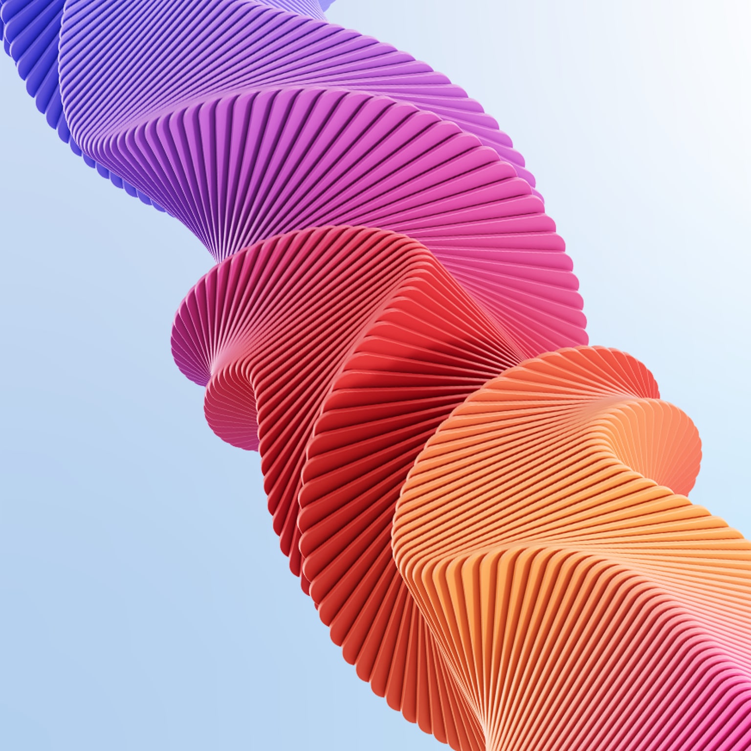 Spiraling colorful strands