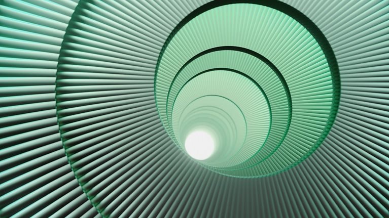 spiral ceiling stock photo