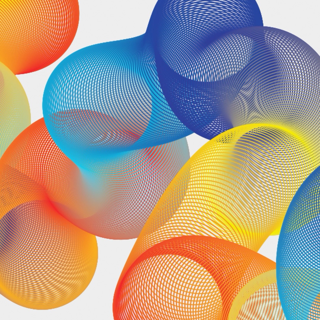 Colorful bouncing springs