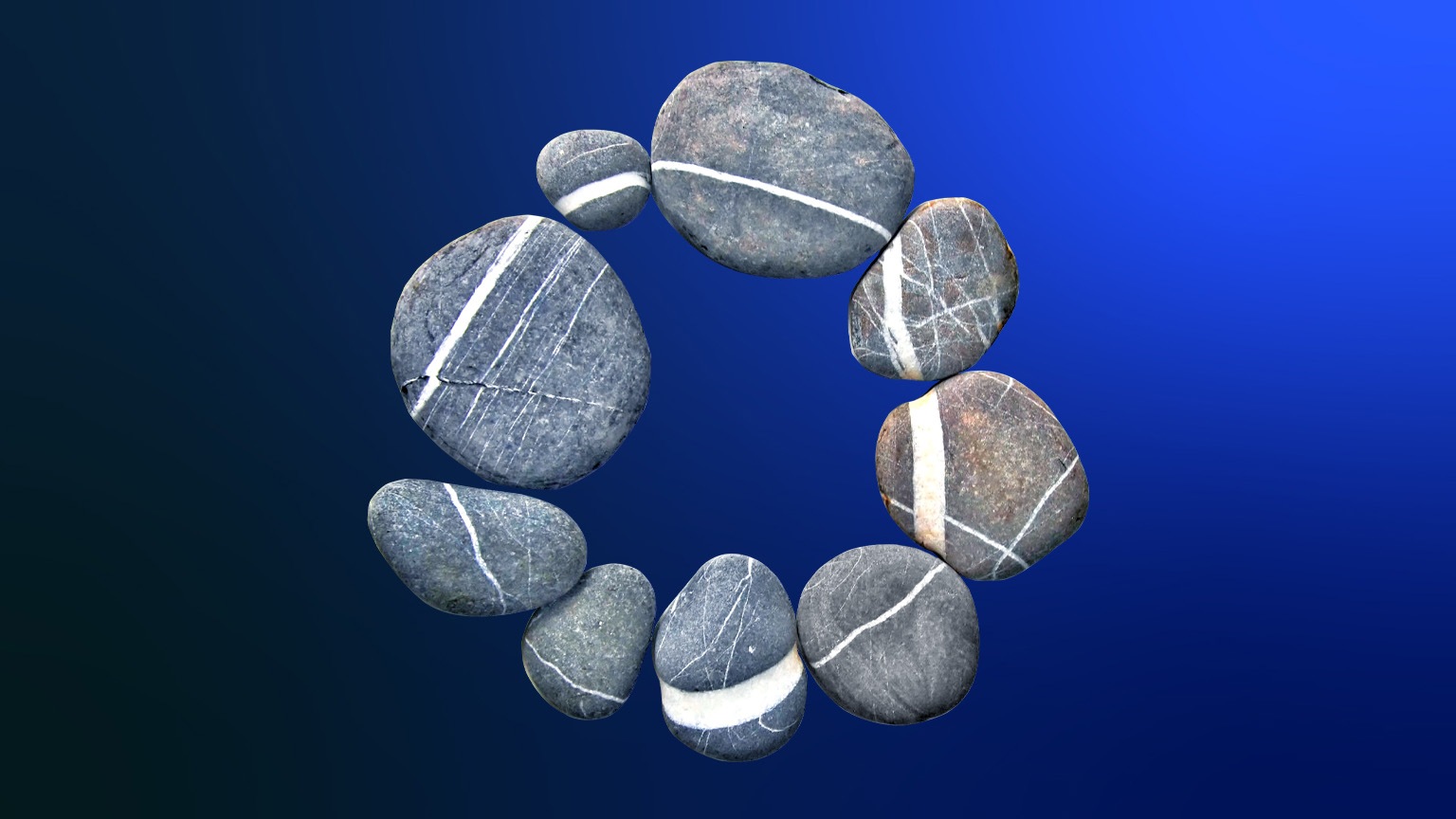 Zen circle of pebble