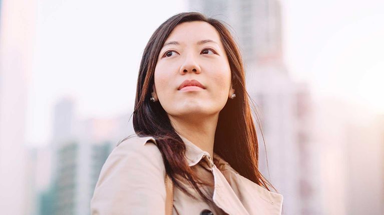 Image of motivated working woman