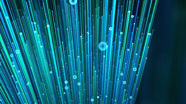 Particle lines expanding outward.