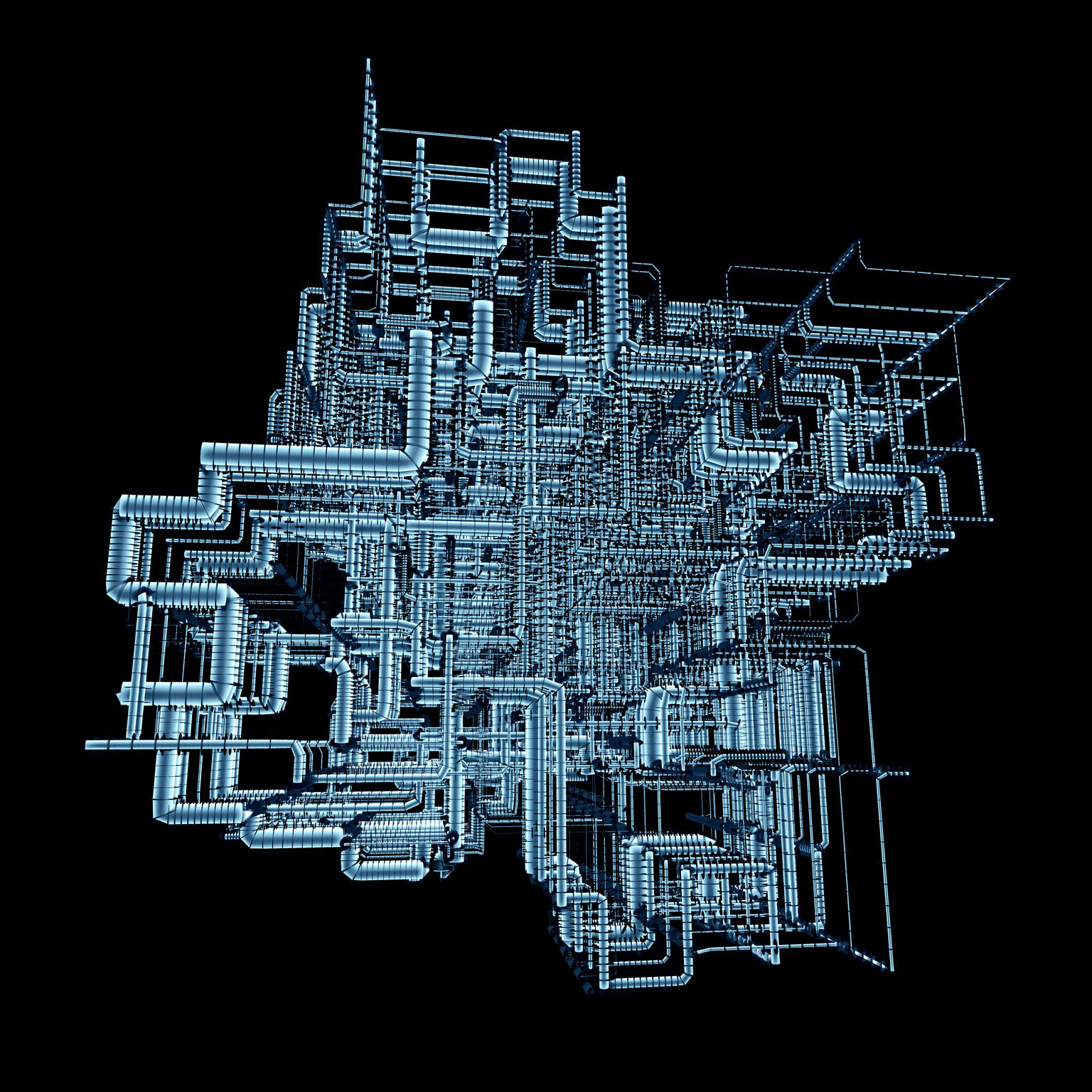 Computer generated image of pipes