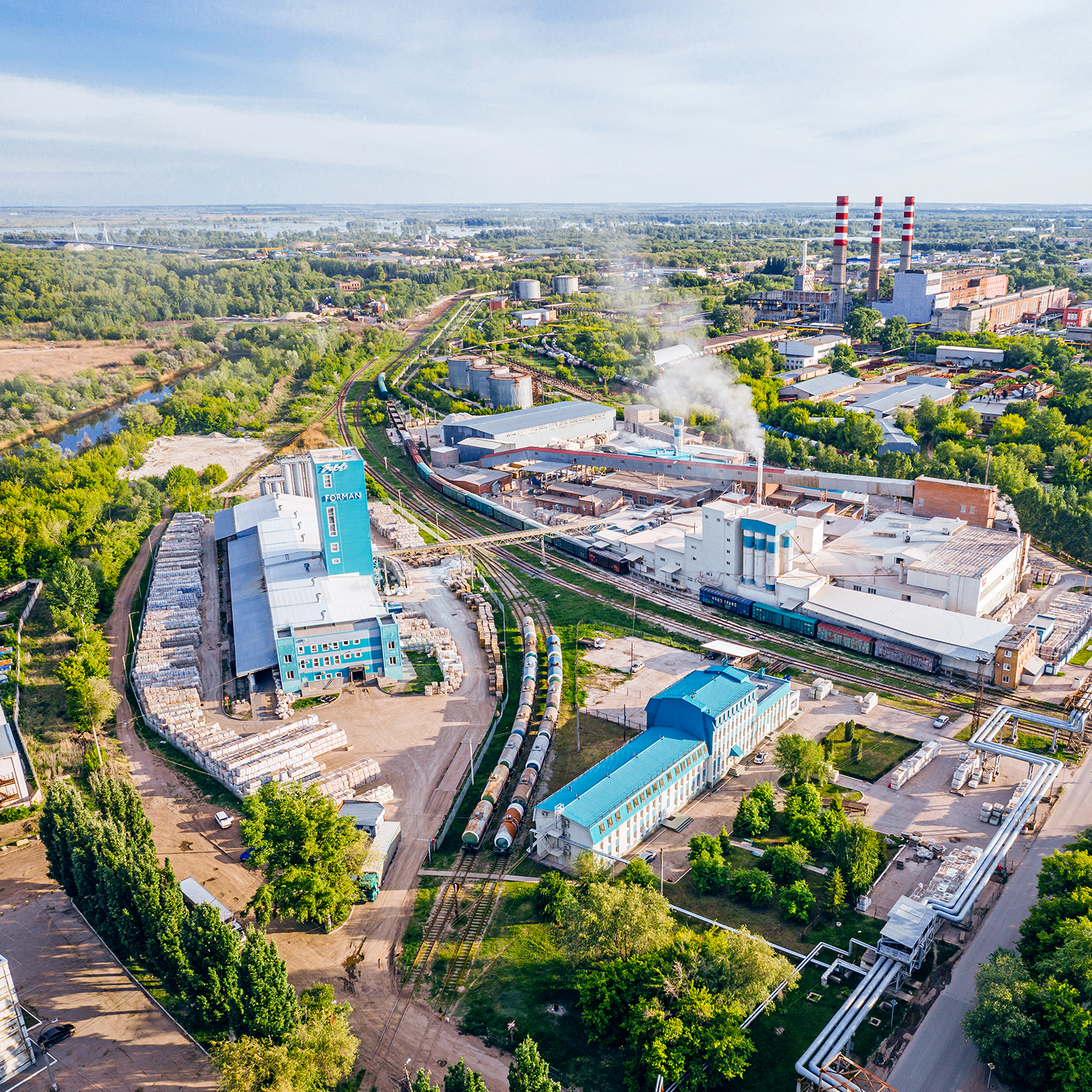 Industrial zone aerial