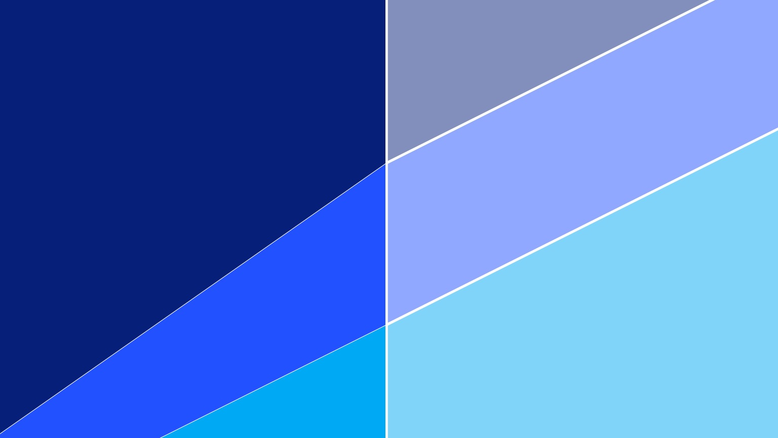 Three waves in shades of blue