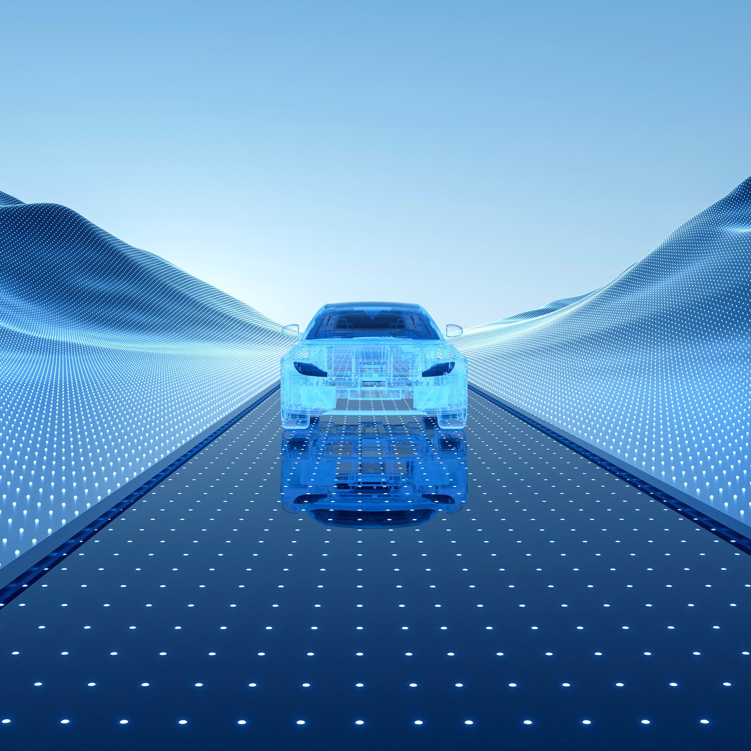 Smart cars driving on the blue data highway