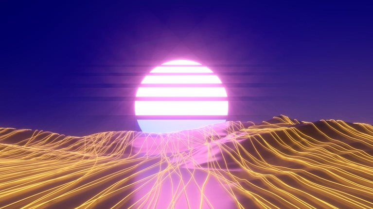 Image of a digital sunrise.