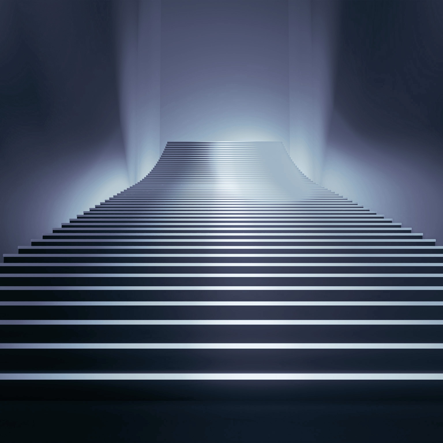 The ladder of cyberpunk 3D rendering