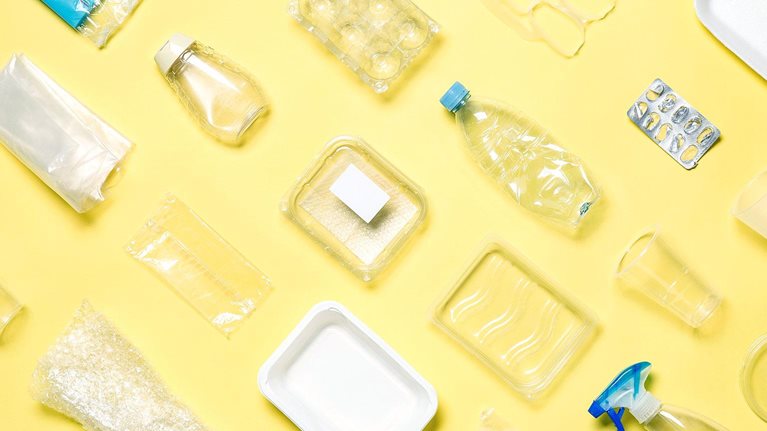 Different types of plastic packaging