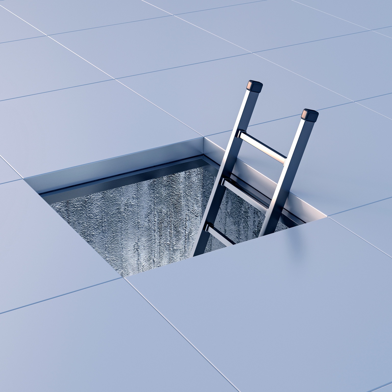 3D Rendering, ladder and duct
