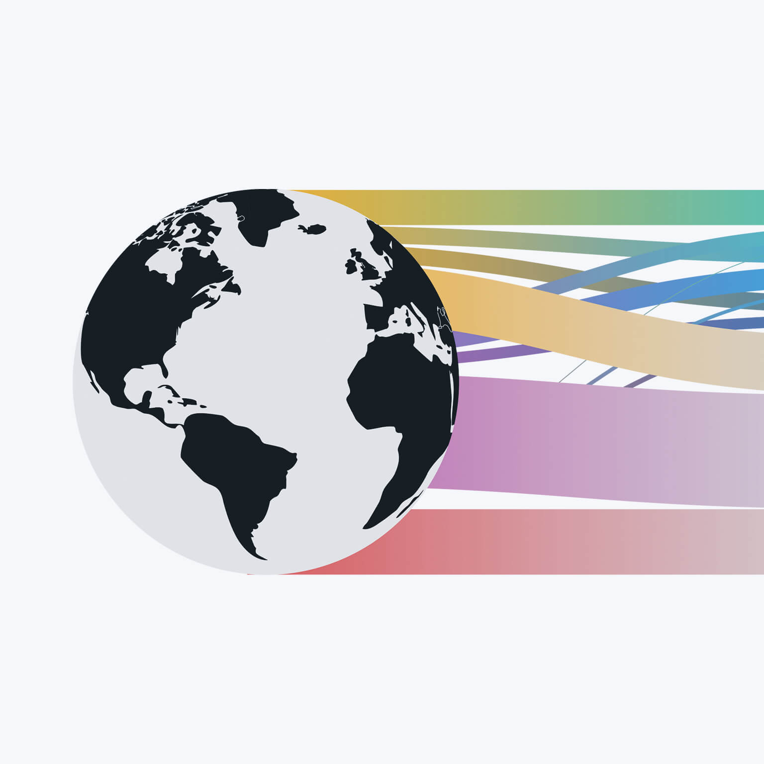 Image of a Global map overlaid with a flow diagram in an interactive visualization titled 'Scale what works: The benefits of proven health interventions'