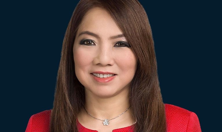 Portrait of Tan Su Shan, CEO of Singapore-based DBS Bank