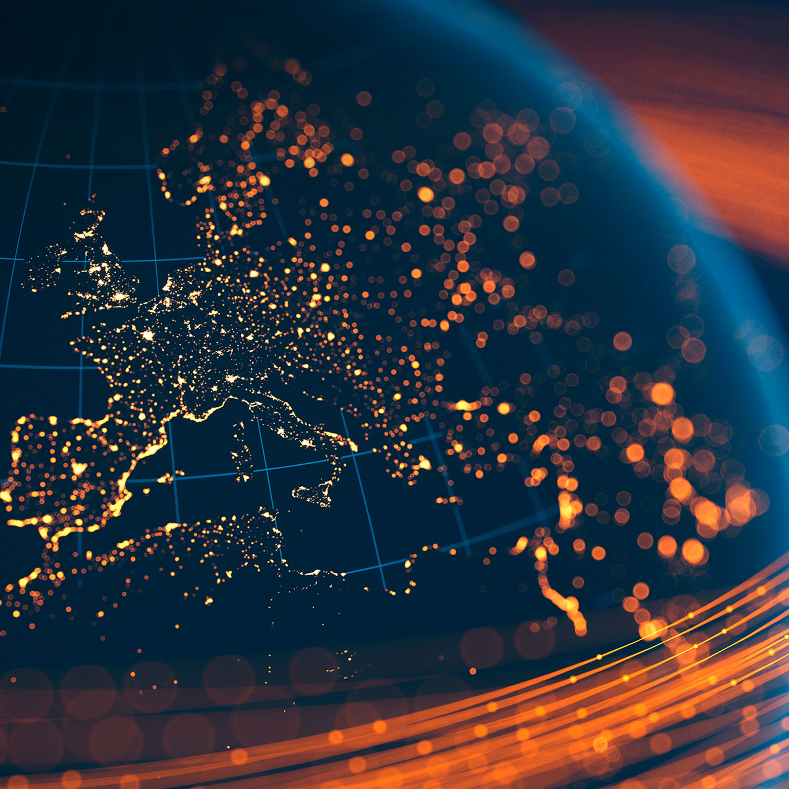 The flow of data across a connected world.