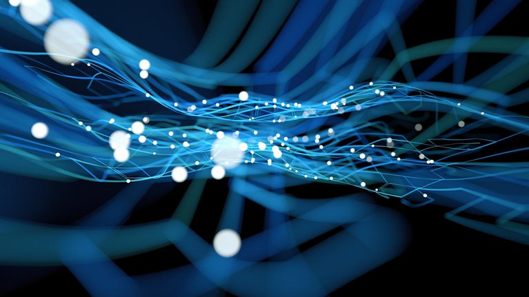 Abstract blue swirls