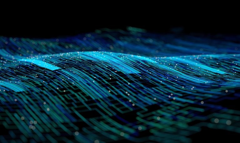 Abstract tech waves