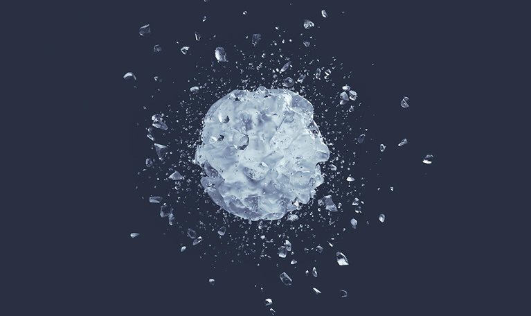 Ice burst - stock photo